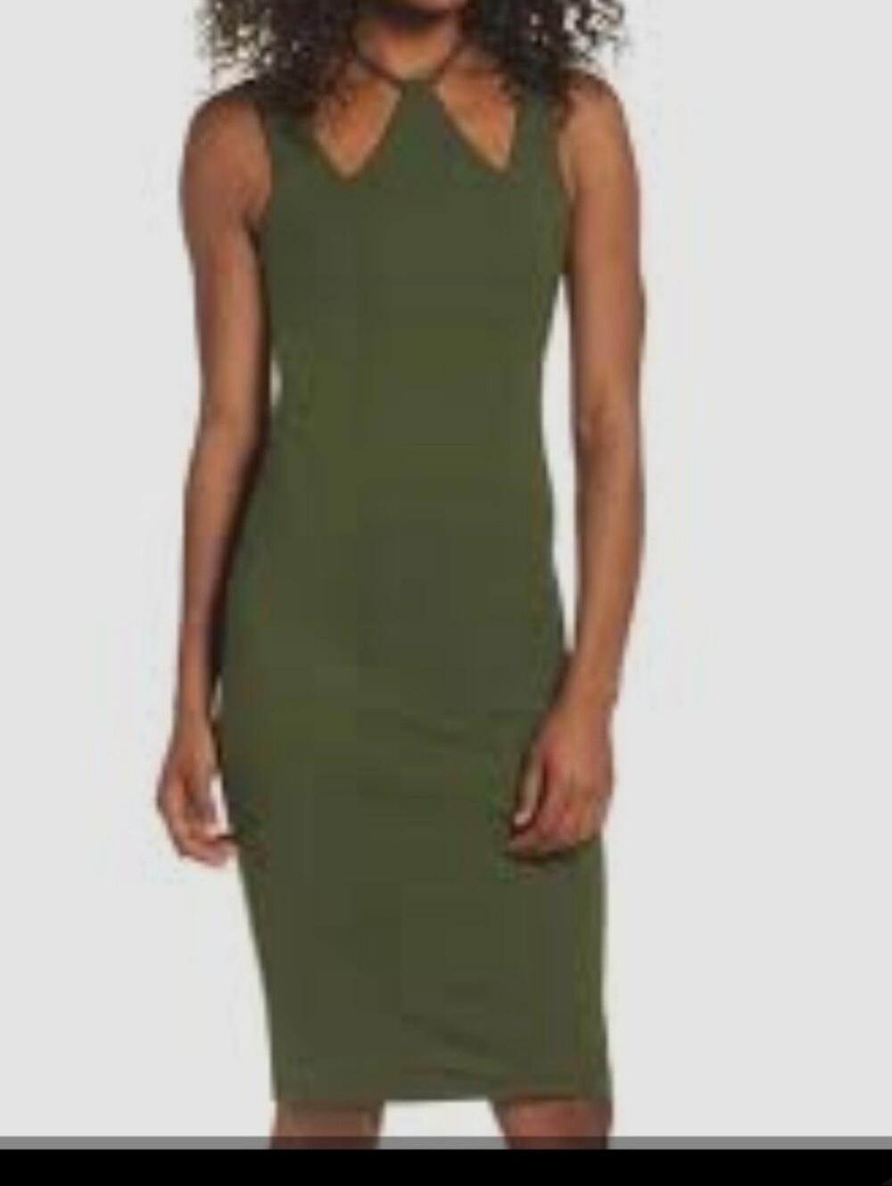 ALI & JAY Olive Sleeveless Midi Sheath Dress